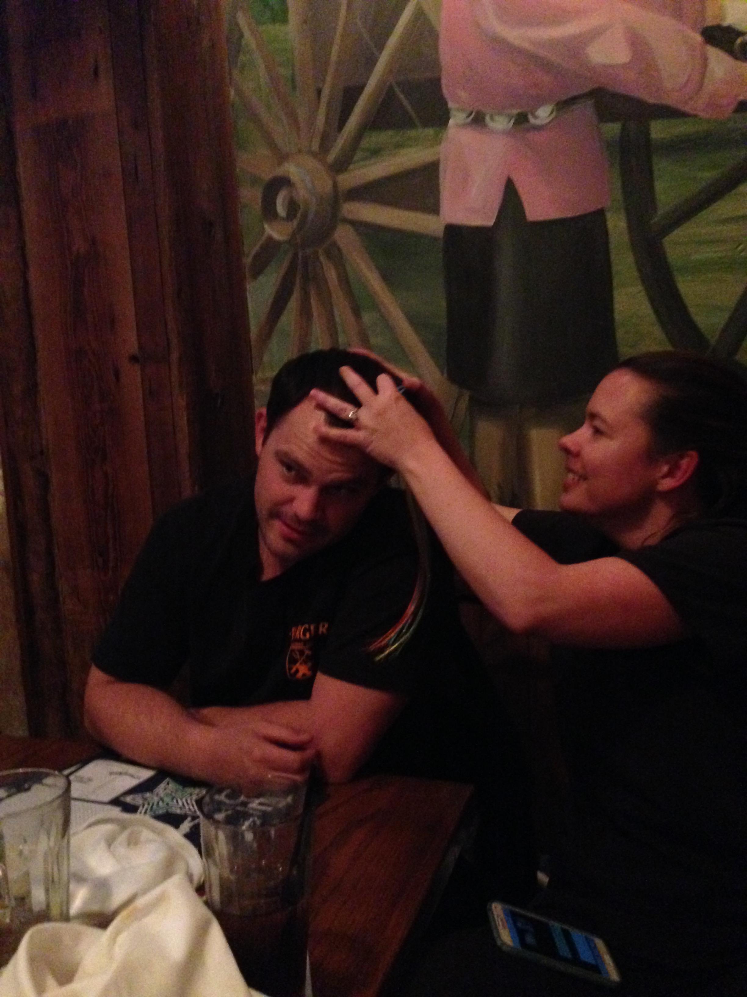 Kyle and Becca at my surprise dinner. 