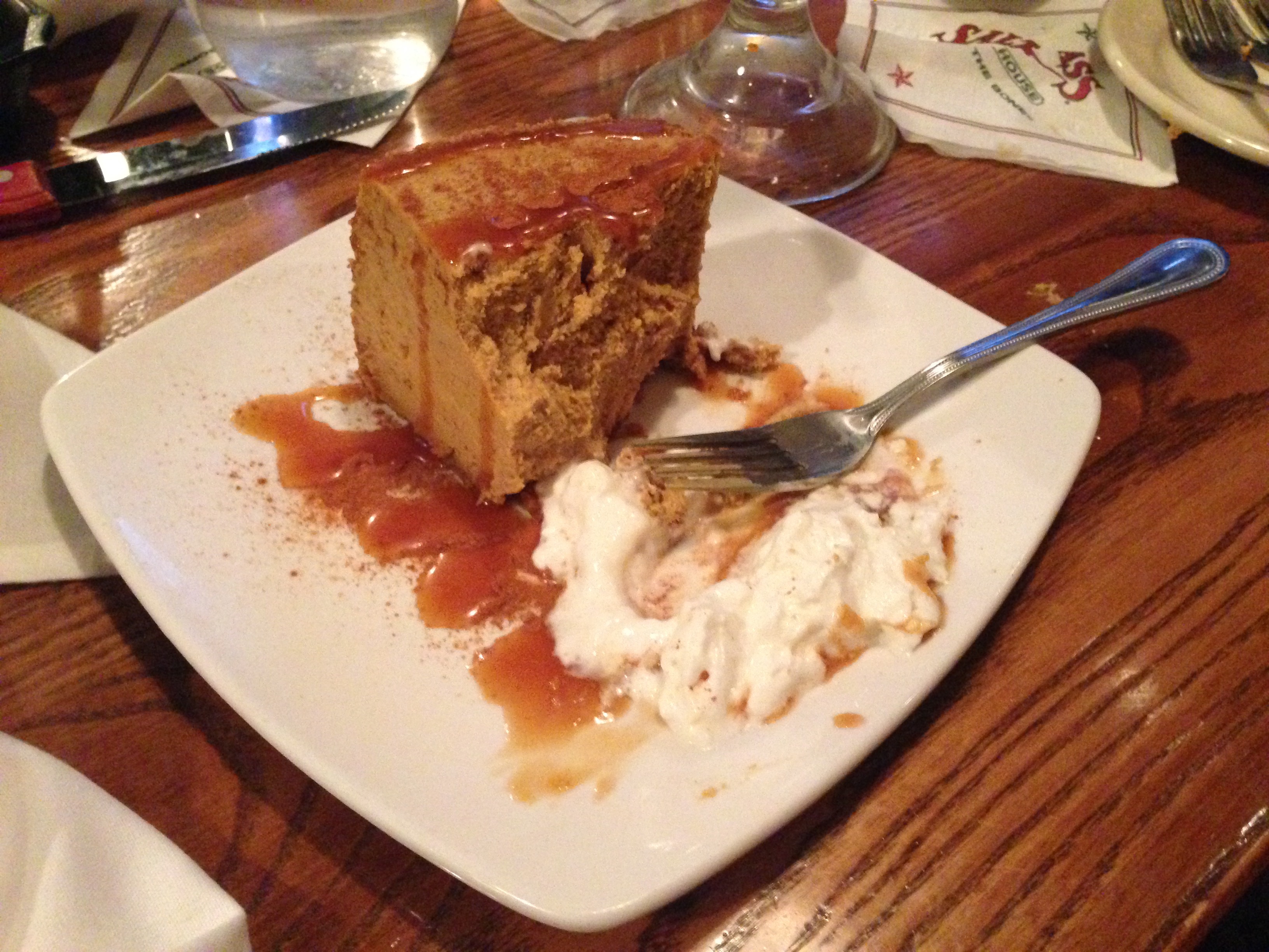 Pumpkin cheese cake for desert. 