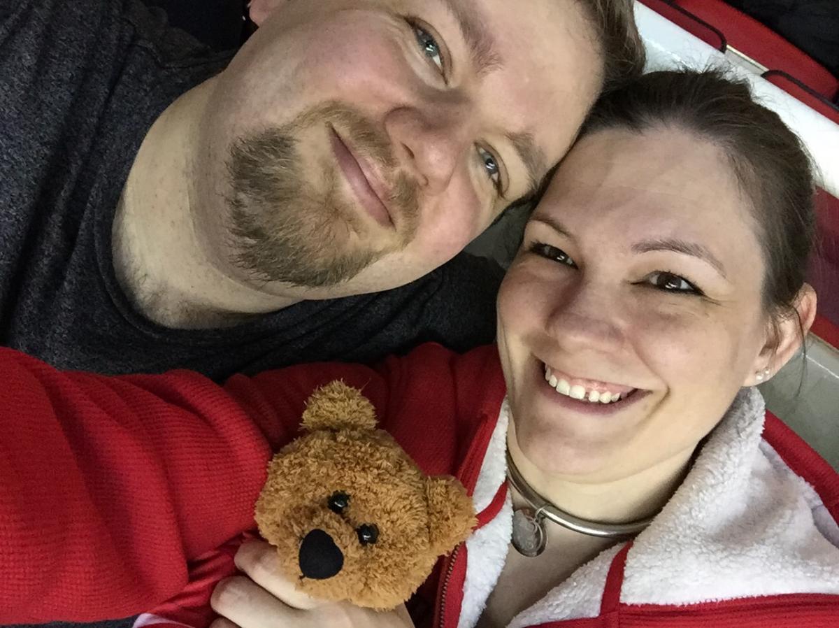 At the Red Wings game         