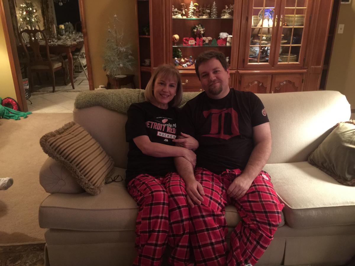 Almost matching jammies for Christmas          