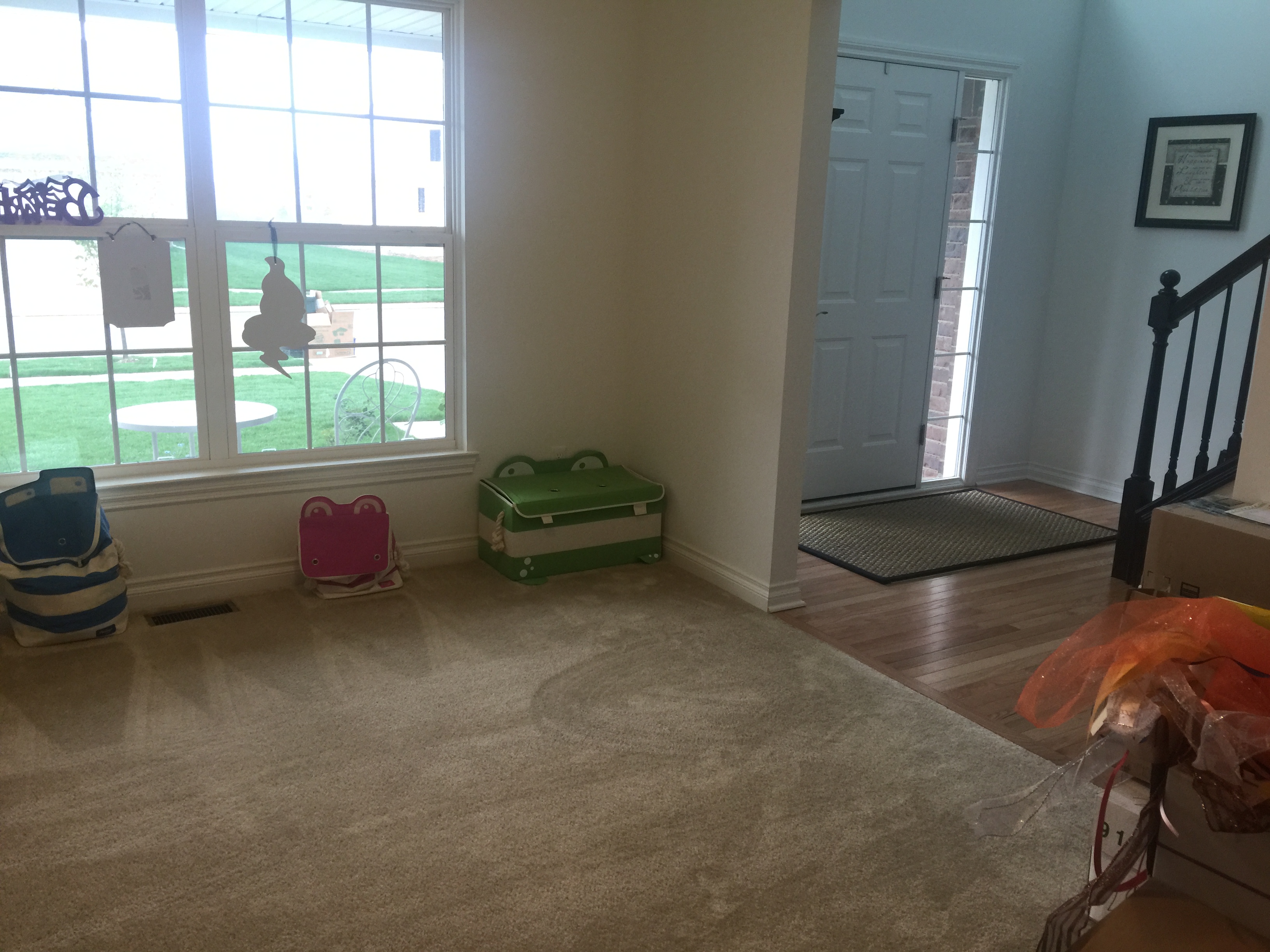 The kid's toy room from kitchen entrance.           