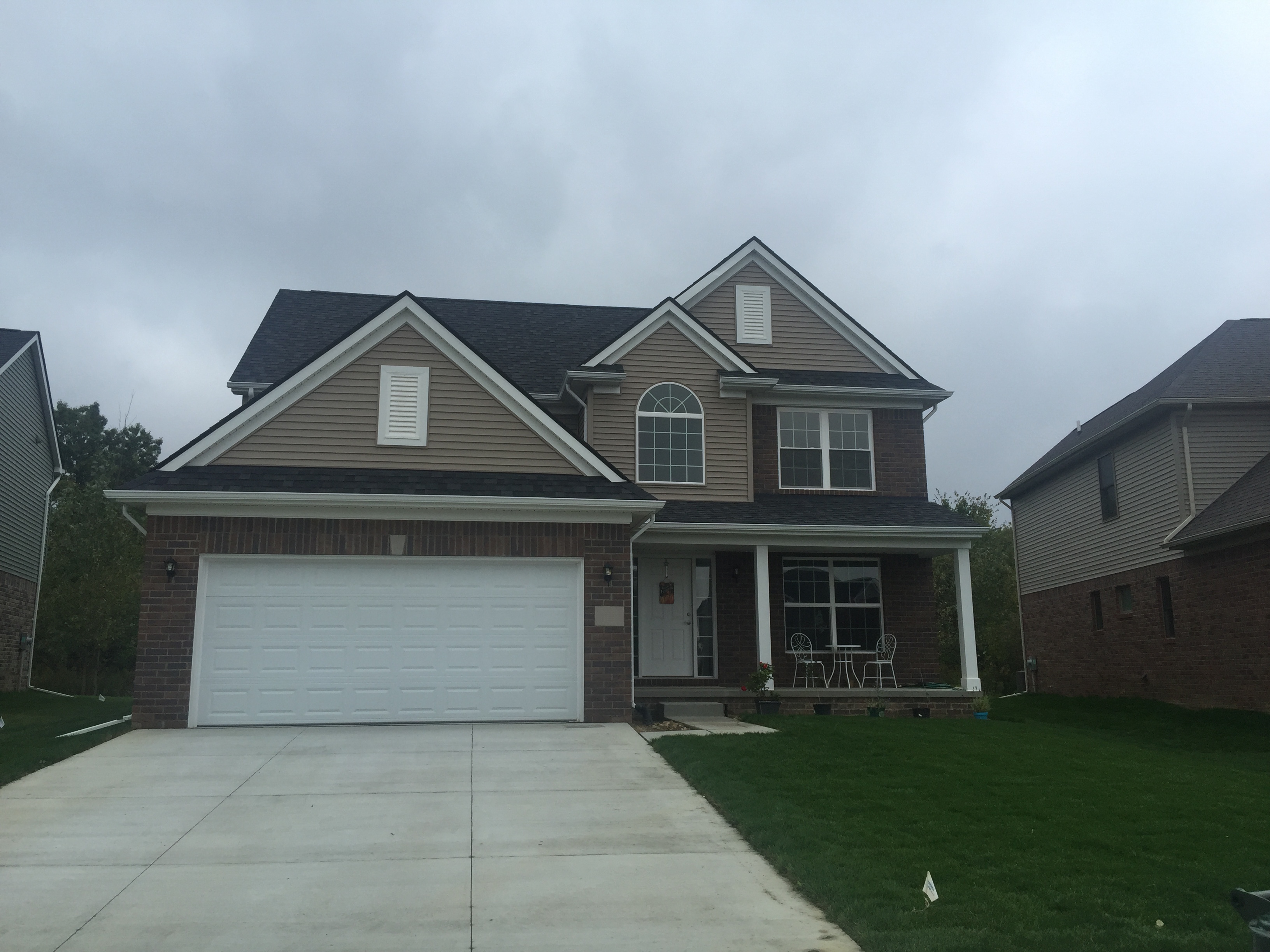 The front of the house.      
