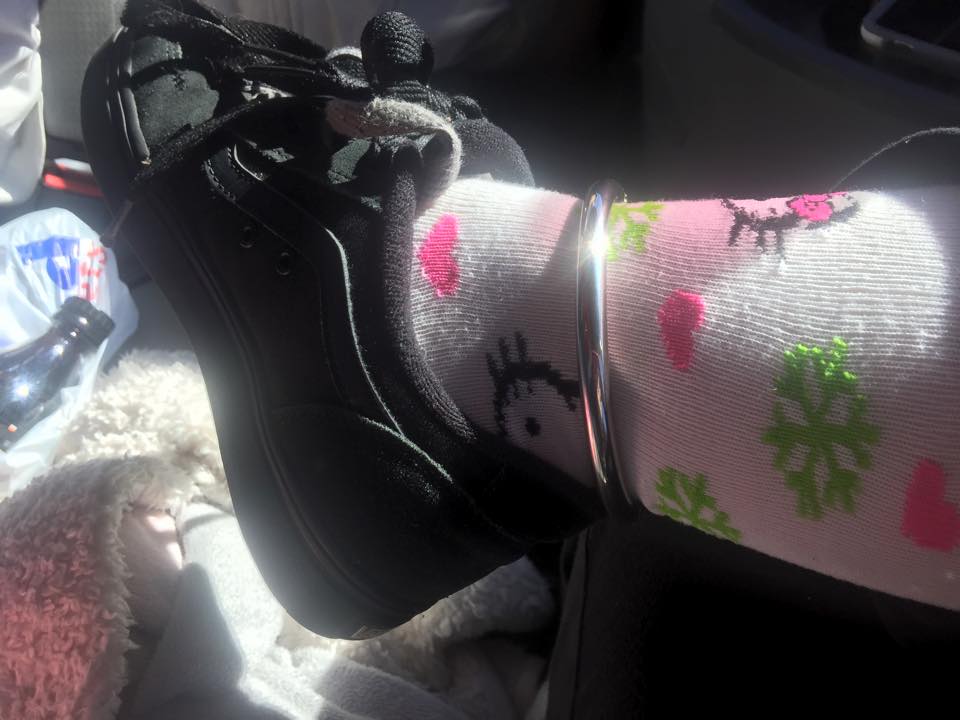 He got me the anklets!       